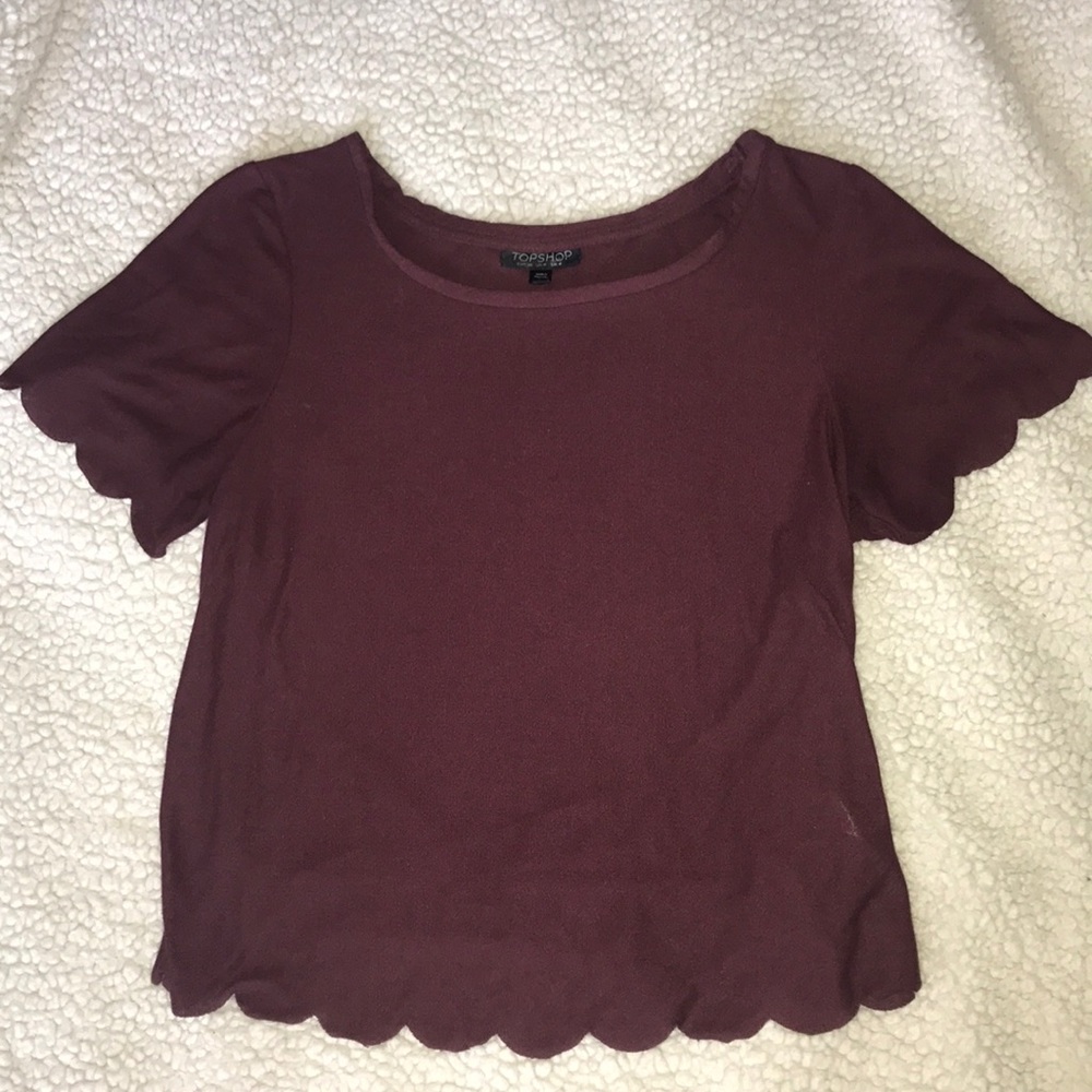 Topshop Scallop Top